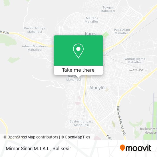 Mimar Sinan M.T.A.L. map
