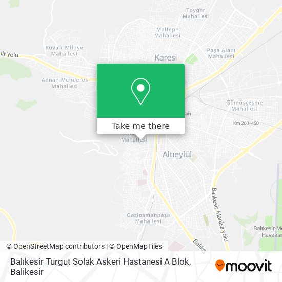 Balıkesir Turgut Solak Askeri Hastanesi A Blok map