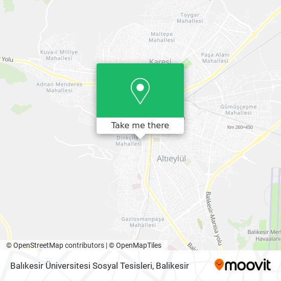 Balıkesir Üniversitesi Sosyal Tesisleri map