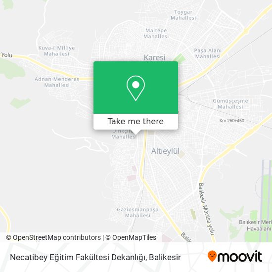 Necatibey Eğitim Fakültesi Dekanlığı map