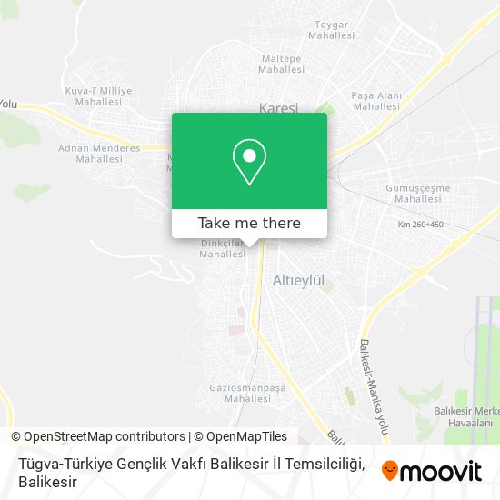 Tügva-Türkiye Gençlik Vakfı Balikesir İl Temsilciliği map