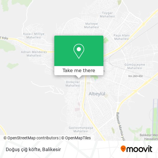 Doğuş çiğ köfte map