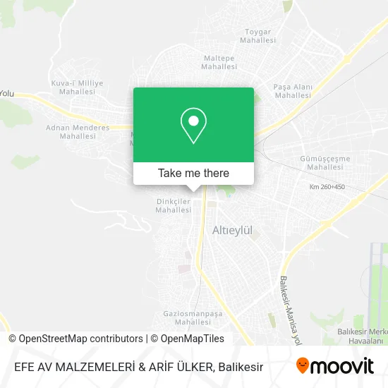 EFE AV MALZEMELERİ & ARİF ÜLKER map