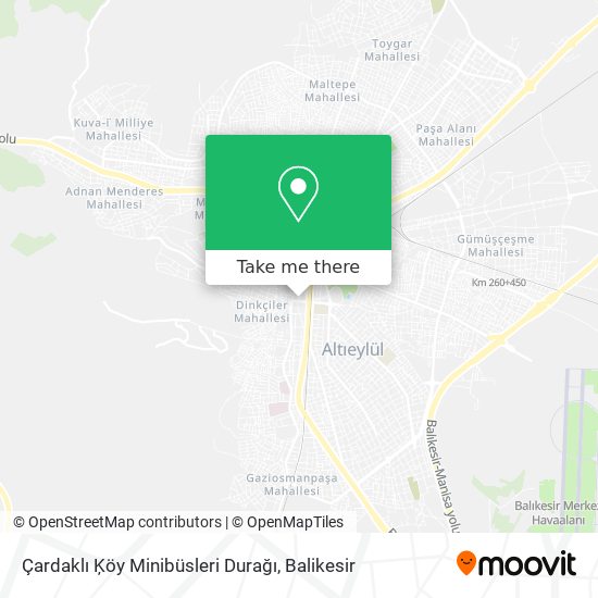 Çardaklı Ķöy Minibüsleri Durağı map