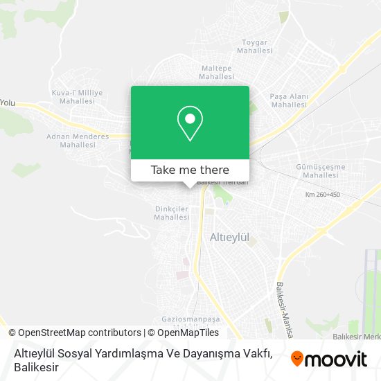 Altıeylül Sosyal Yardımlaşma Ve Dayanışma Vakfı map