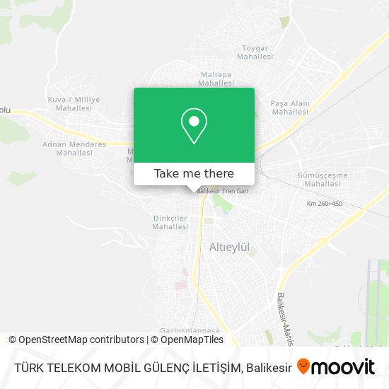 TÜRK TELEKOM MOBİL GÜLENÇ İLETİŞİM map