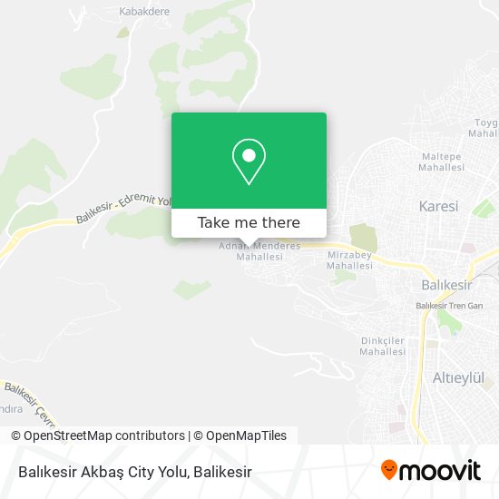 Balıkesir Akbaş City Yolu map