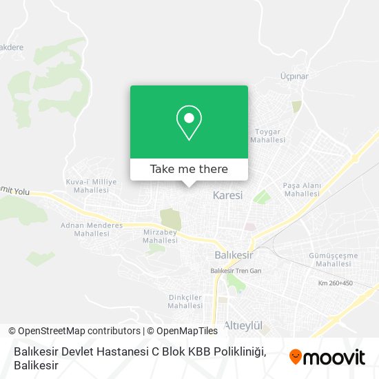 Balıkesir Devlet Hastanesi C Blok KBB Polikliniği map