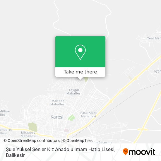 Şule Yüksel Şenler Kız Anadolu İmam Hatip Lisesi map