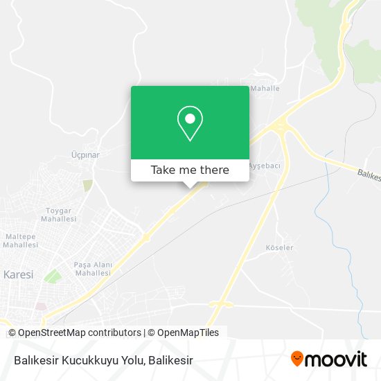 Balıkesir Kucukkuyu Yolu map