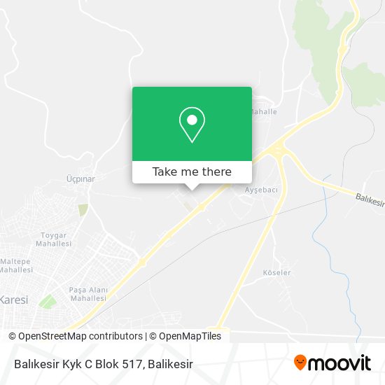 Balıkesir Kyk C Blok 517 map