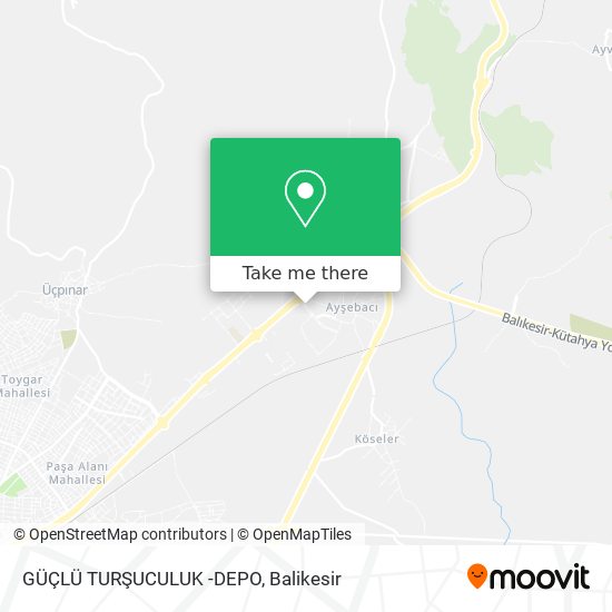 GÜÇLÜ TURŞUCULUK -DEPO map