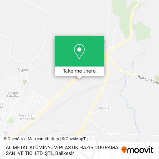 AL METAL ALÜMİNYUM PLASTİK HAZIR DOĞRAMA  SAN. VE TİC. LTD. ŞTİ. map