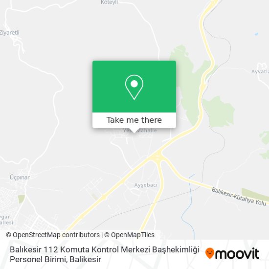 Balıkesir 112 Komuta Kontrol Merkezi Başhekimliği Personel Birimi map