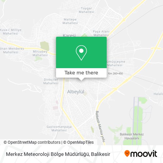 Merkez Meteoroloji Bölge Müdürlüğü map