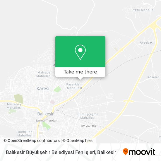 Balıkesir Büyükşehir Belediyesi Fen İşleri map