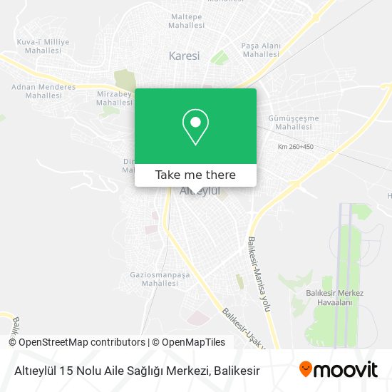 Altıeylül 15 Nolu Aile Sağlığı Merkezi map