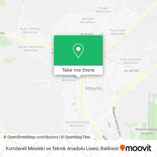 Kurtdereli Mesleki ve Teknik Anadolu Lisesi map