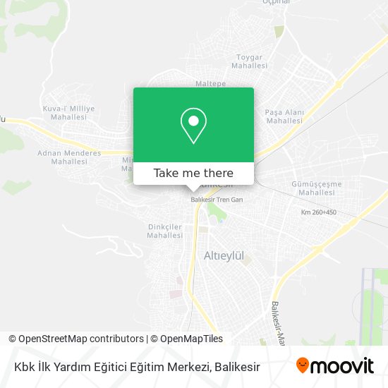 Kbk İlk Yardım Eğitici Eğitim Merkezi map