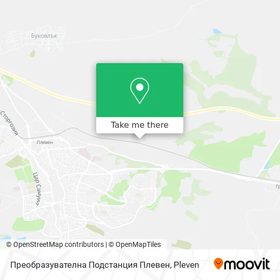 Карта Преобразувателна Подстанция Плевен