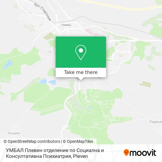 УМБАЛ Плевен отделение по Социална и Консултативна Психиатрия map