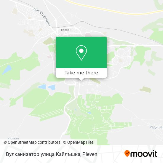 Карта Вулканизатор улица Кайлъшка