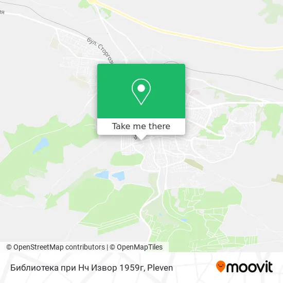 Карта Библиотека при Нч Извор 1959г