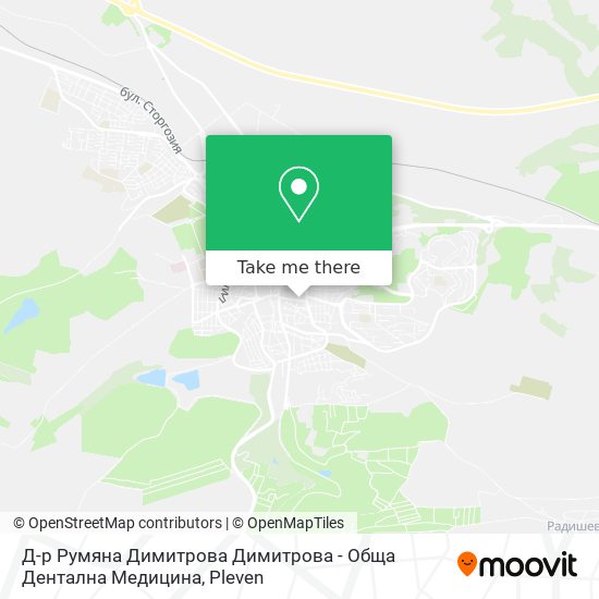 Д-р Румяна Димитрова Димитрова - Обща Дентална Медицина map