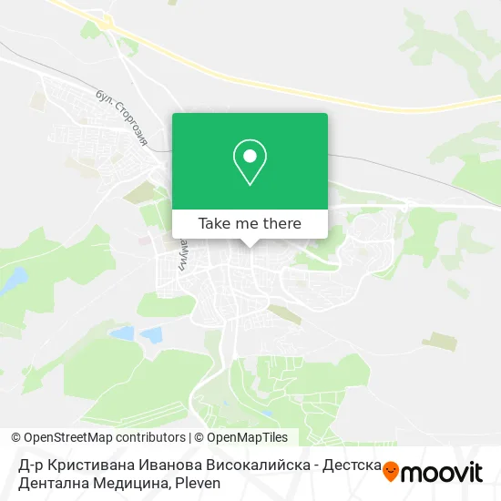 Карта Д-р Кристивана Иванова Високалийска - Дестска Дентална Медицина