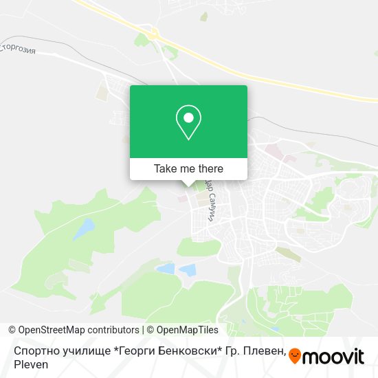 Карта Спортно училище *Георги Бенковски* Гр. Плевен