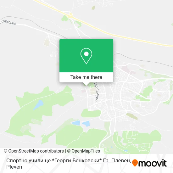 Карта Спортно училище *Георги Бенковски* Гр. Плевен