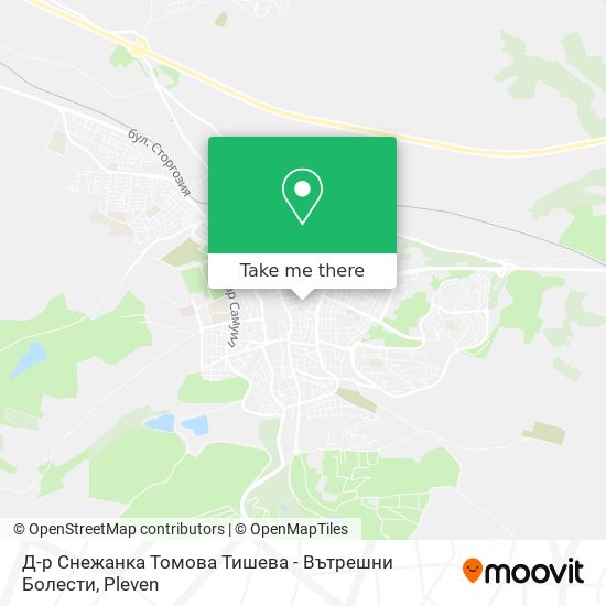 Д-р Снежанка Томова Тишева - Вътрешни Болести map