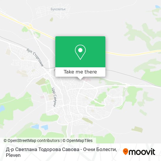 Д-р Светлана Тодорова Савова - Очни Болести map