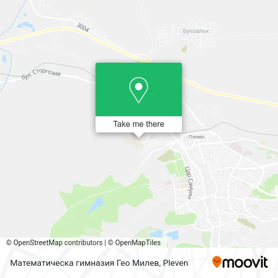Карта Математическа гимназия Гео Милев