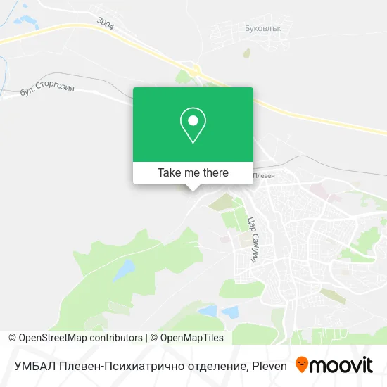 Карта УМБАЛ Плевен-Психиатрично отделение
