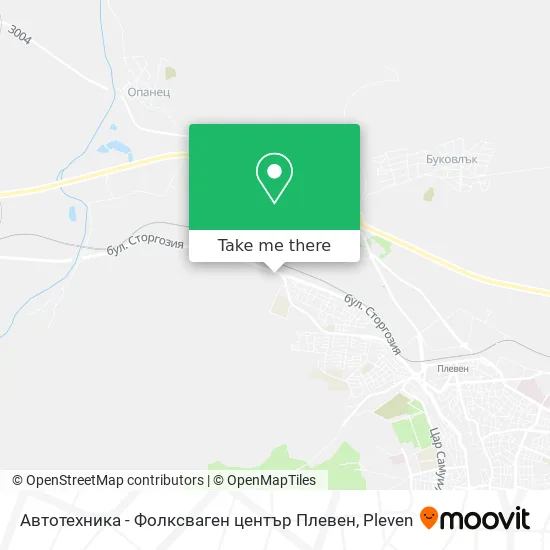 Карта Автотехника - Фолксваген център Плевен