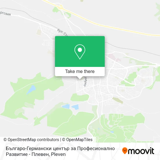 Карта Българо-Германски център за Професионално Развитие - Плевен