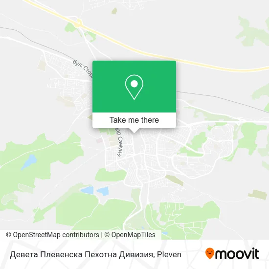 Карта Девета Плевенска Пехотна Дивизия