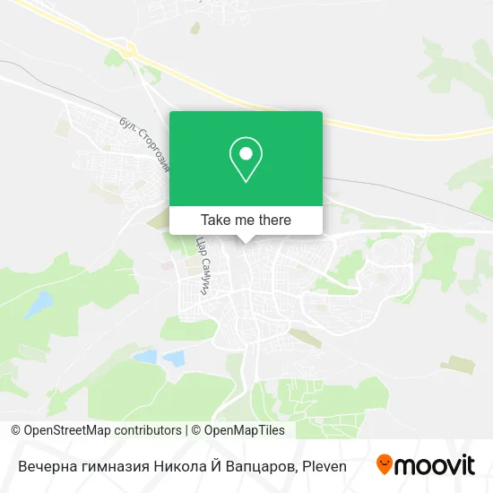 Карта Вечерна гимназия Никола Й Вапцаров