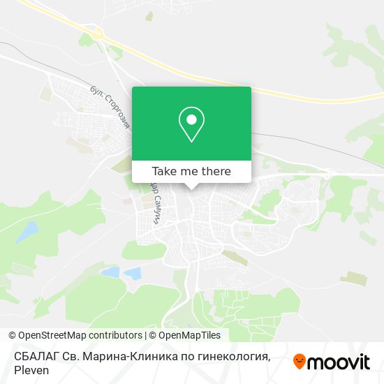 Карта СБАЛАГ Св. Марина-Клиника по гинекология