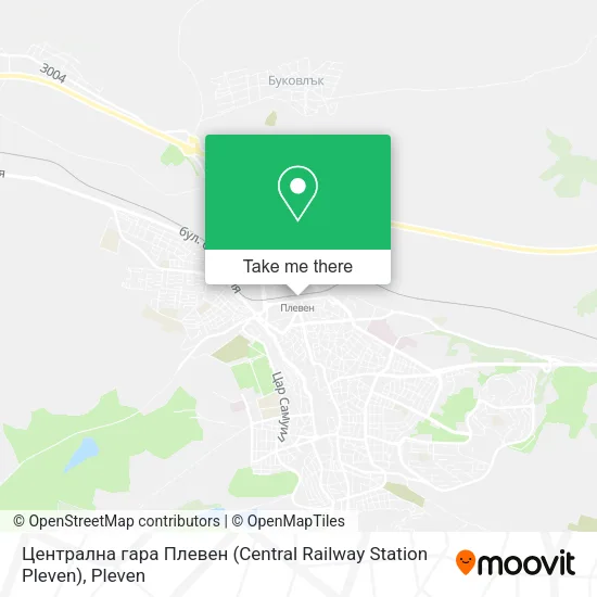 Карта Централна гара Плевен (Central Railway Station Pleven)