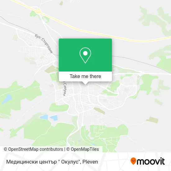 Карта Медицински център " Окулус"