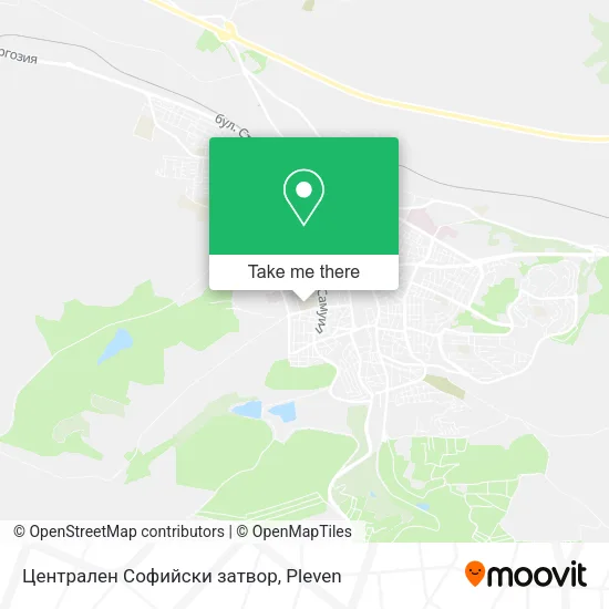 Карта Централен Софийски затвор