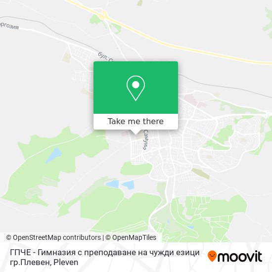 ГПЧЕ - Гимназия с преподаване на чужди езици гр.Плевен map