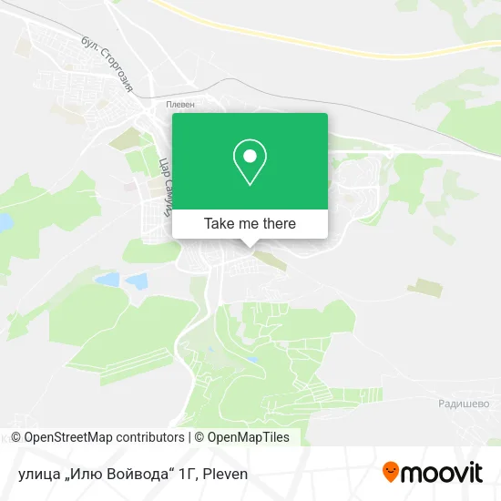 Карта улица „Илю Войвода“ 1Г