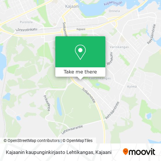 Kajaanin kaupunginkirjasto Lehtikangas map