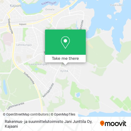 How to get to Rakennus- ja suunnittelutoimisto Jani Junttila Oy in Kajaani  by Bus?