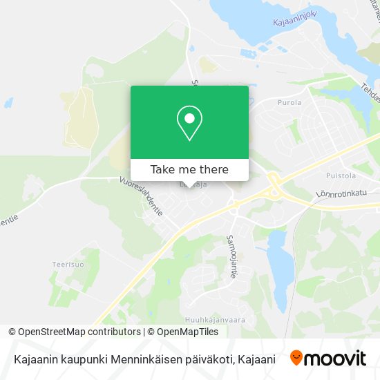 Kajaanin kaupunki Menninkäisen päiväkoti map