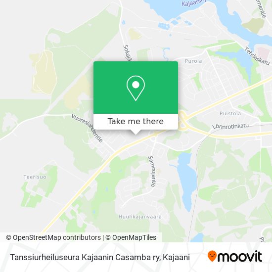 Tanssiurheiluseura Kajaanin Casamba ry map