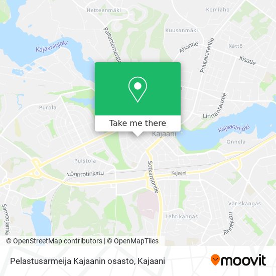 Pelastusarmeija Kajaanin osasto map